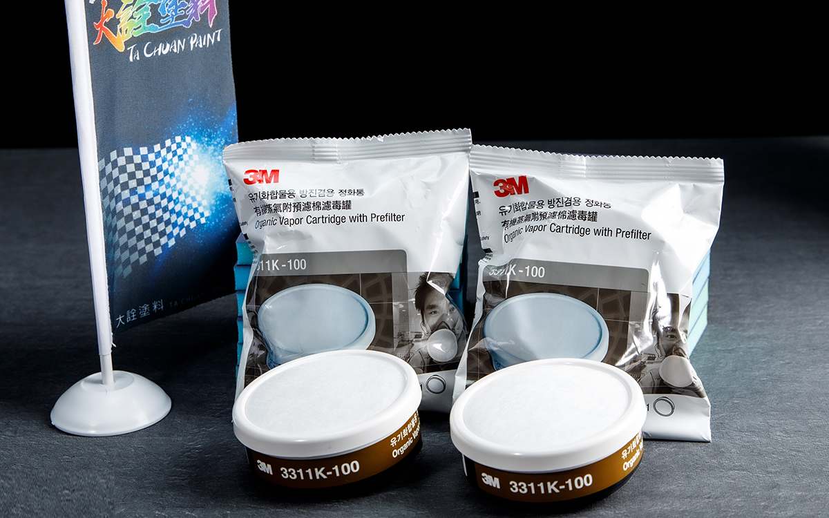3M 3311K-100有機蒸氣專用濾毒罐附濾毒棉